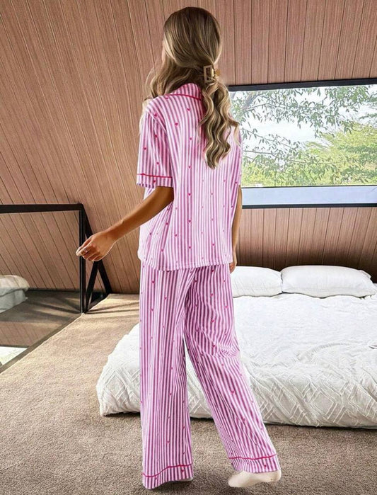STRIPPED HEART PJ