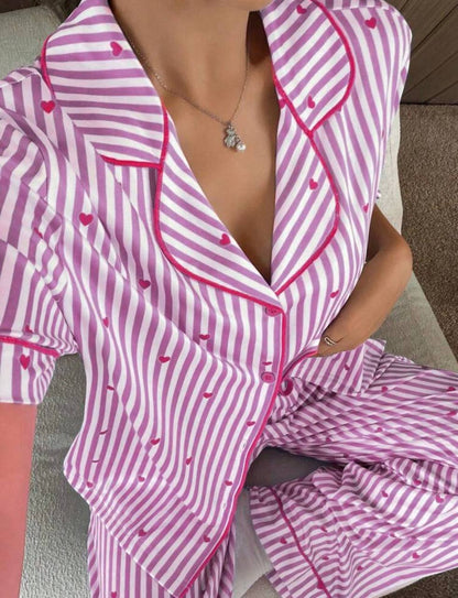 STRIPPED HEART PJ